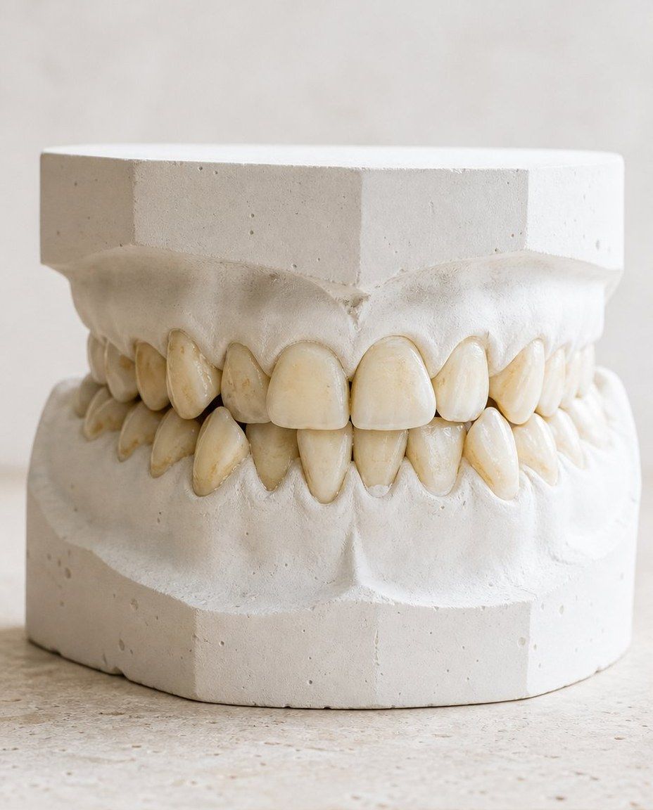 Avant traitement — dents naturelles avec léger tartre de surface