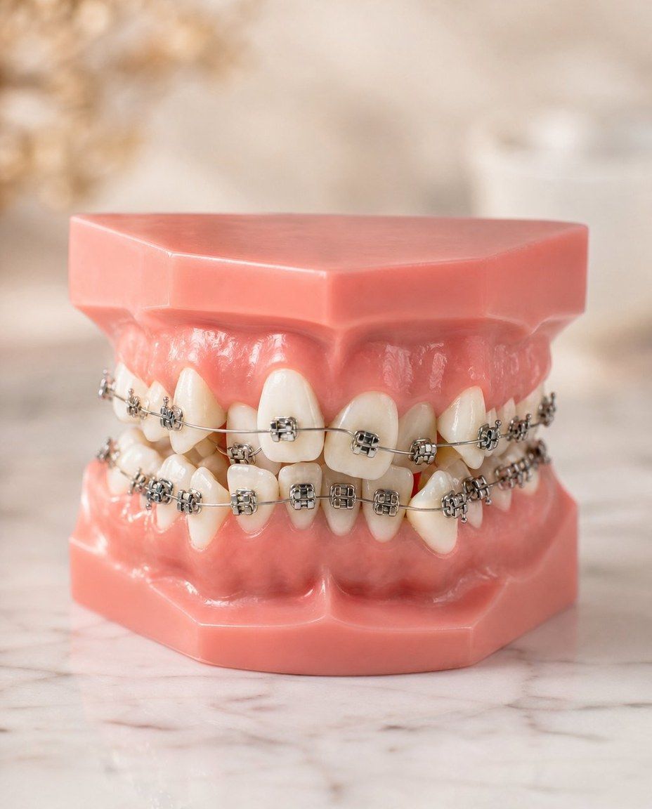 Avant traitement — espace visible entre les dents antérieures