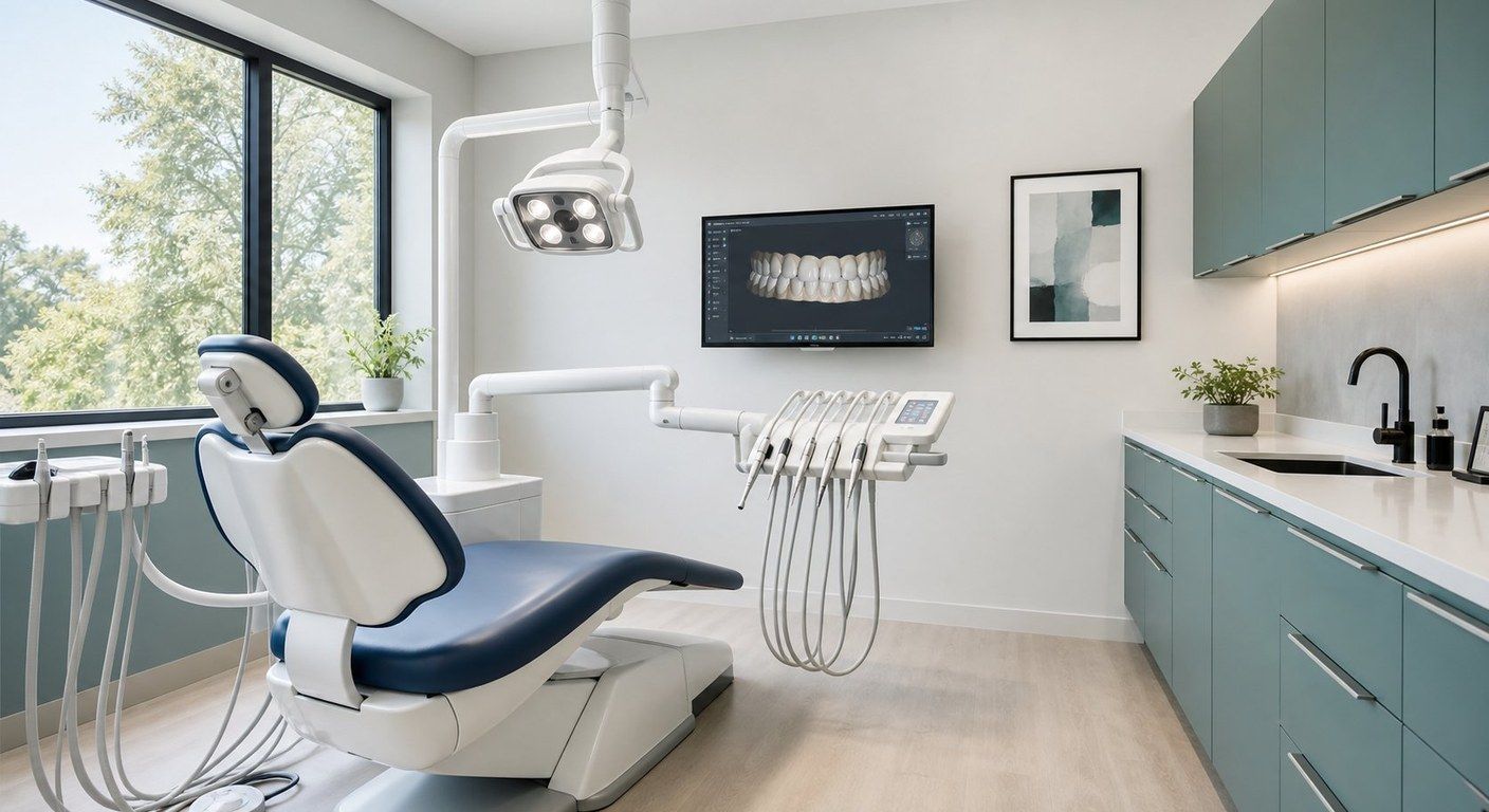Salle de soins équipée de technologies dentaires modernes